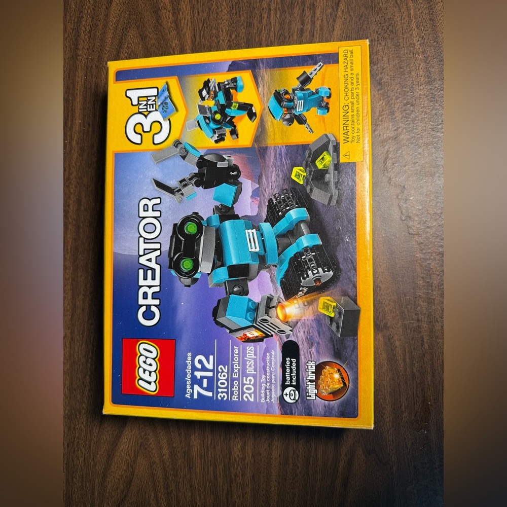 LEGO Creator 3-in-1 Robo Explorer 31062 Robot Set w/ Box Light Brick